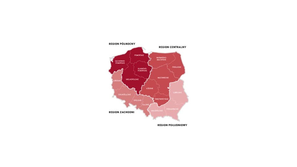 Mapa regionów